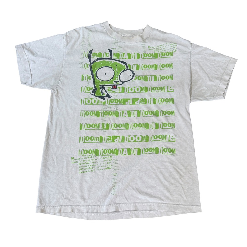 Da doom Invader Zim Gir Doom T-Shirt Vintage 2007 Graphic Large Off White